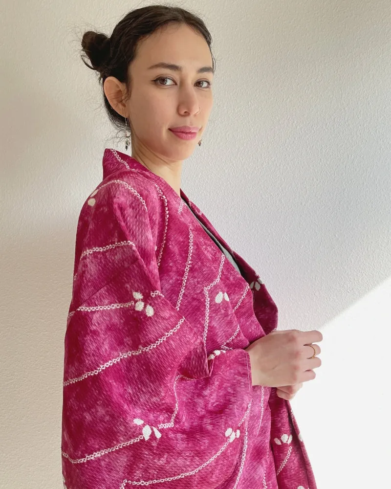 Shibori Lines Haori Kimono Jacket