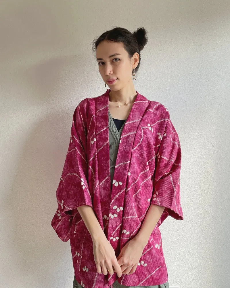 Shibori Lines Haori Kimono Jacket