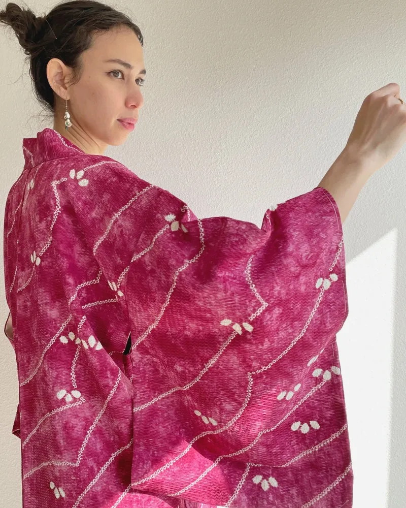 Shibori Lines Haori Kimono Jacket