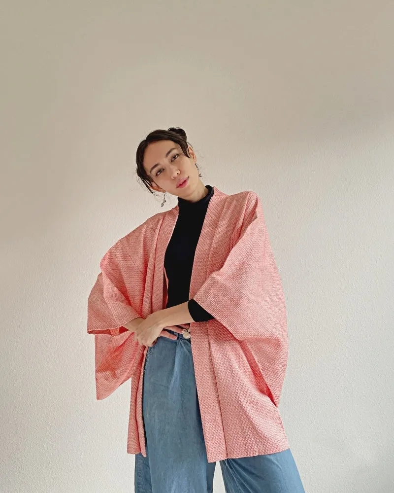 Simple pink Haori Kimono Jacket