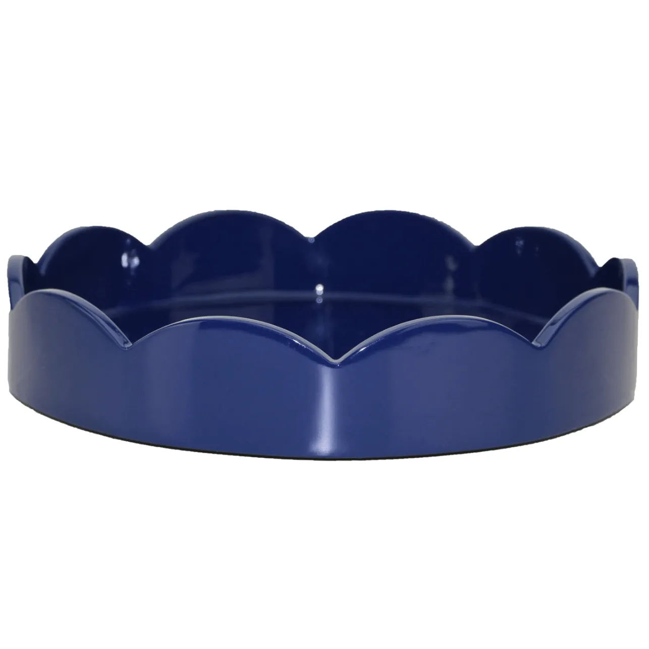 Small Scallop Round Tray | Navy Blue