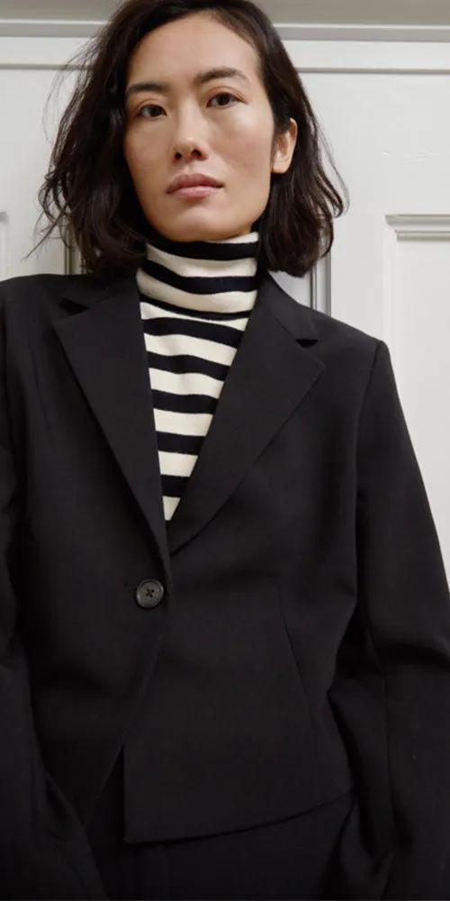 Soaked Graduated Stripe Turtleneck