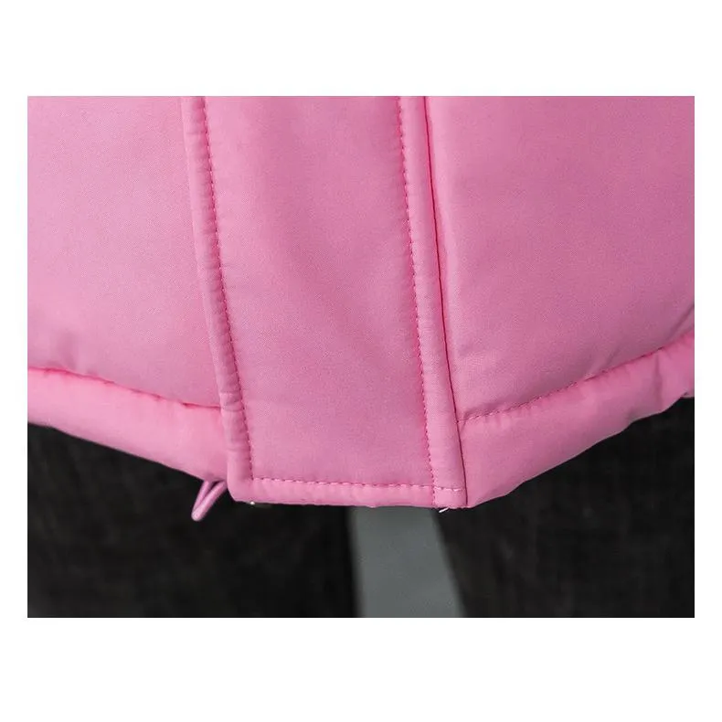 Solid Hooded Cropped Puffer Jacket