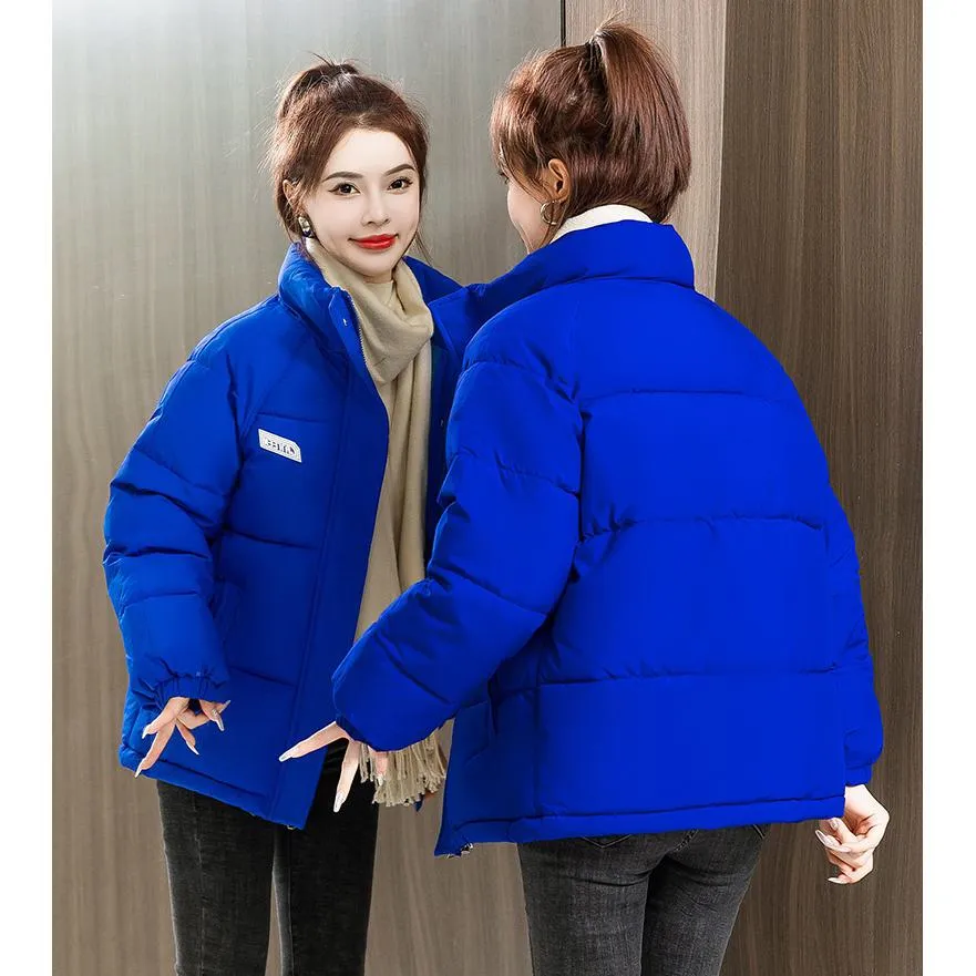 Solid Hooded Cropped Puffer Jacket