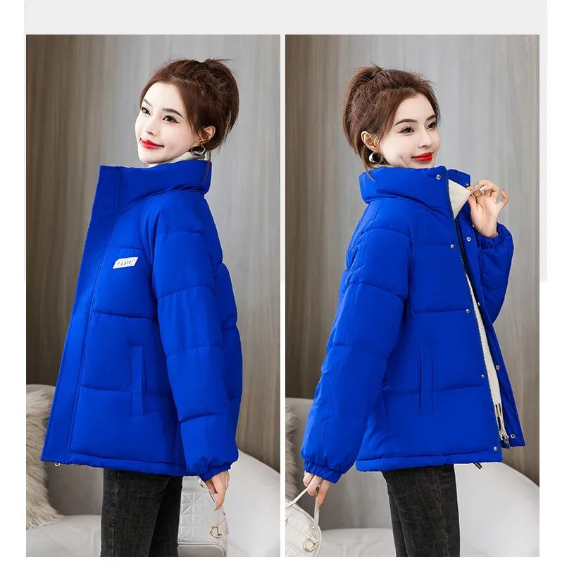 Solid Hooded Cropped Puffer Jacket