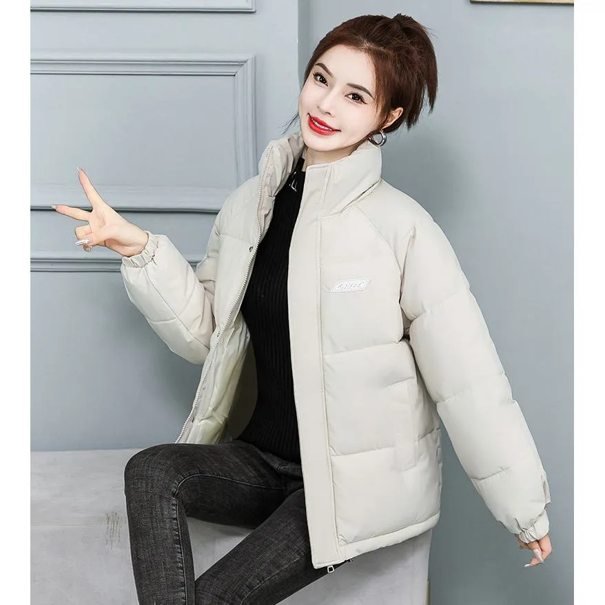 Solid Hooded Cropped Puffer Jacket