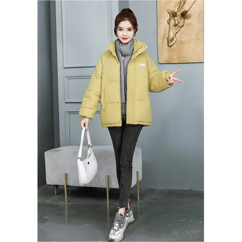 Solid Hooded Cropped Puffer Jacket