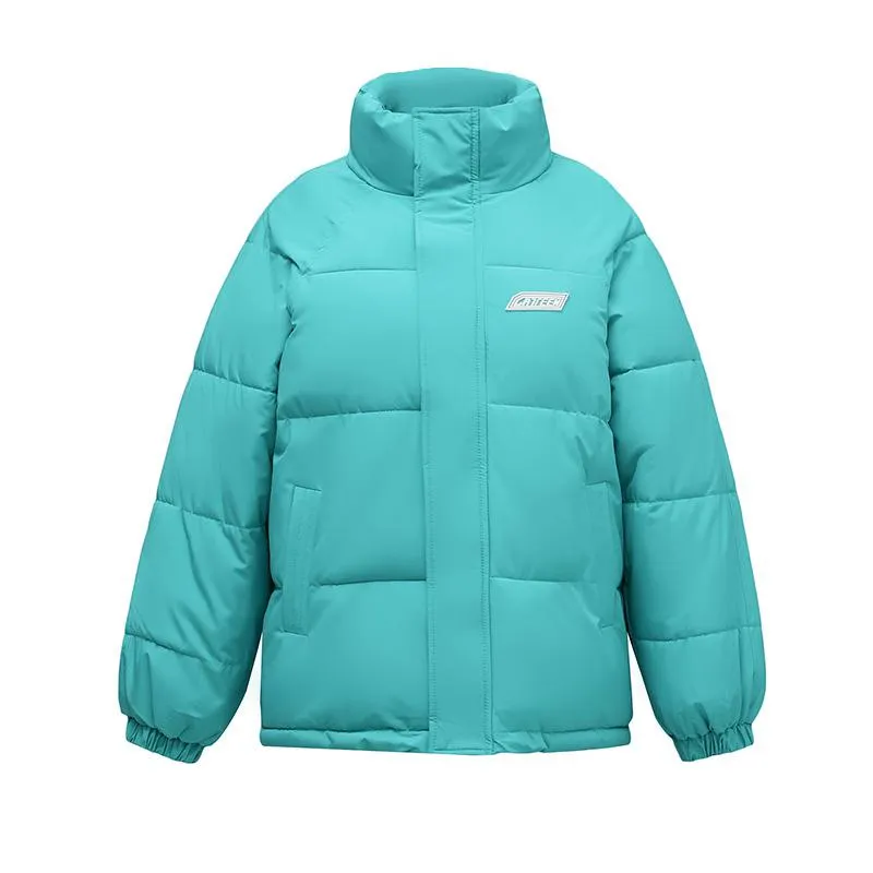 Solid Hooded Cropped Puffer Jacket