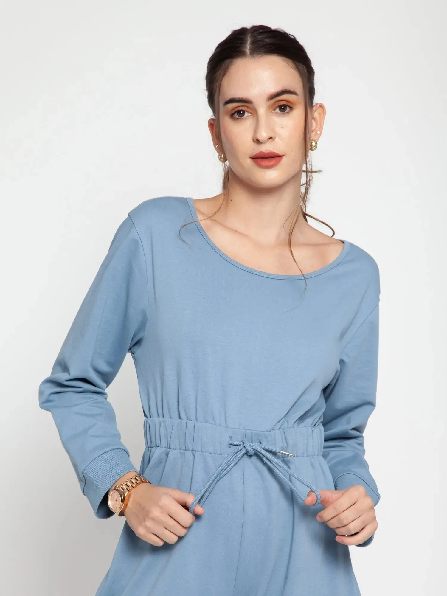 Steel Blue Lounge Jumpsuit