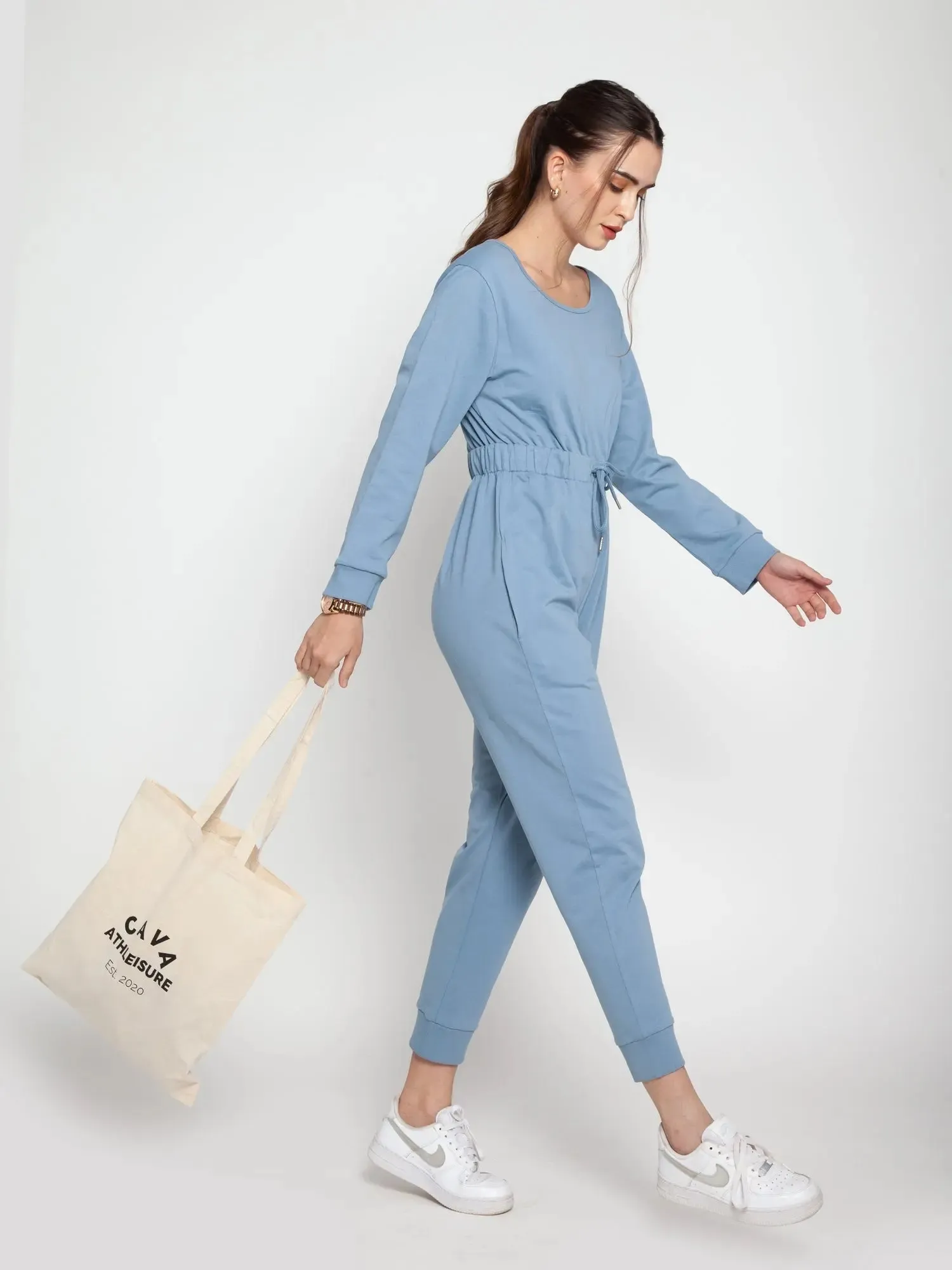 Steel Blue Lounge Jumpsuit