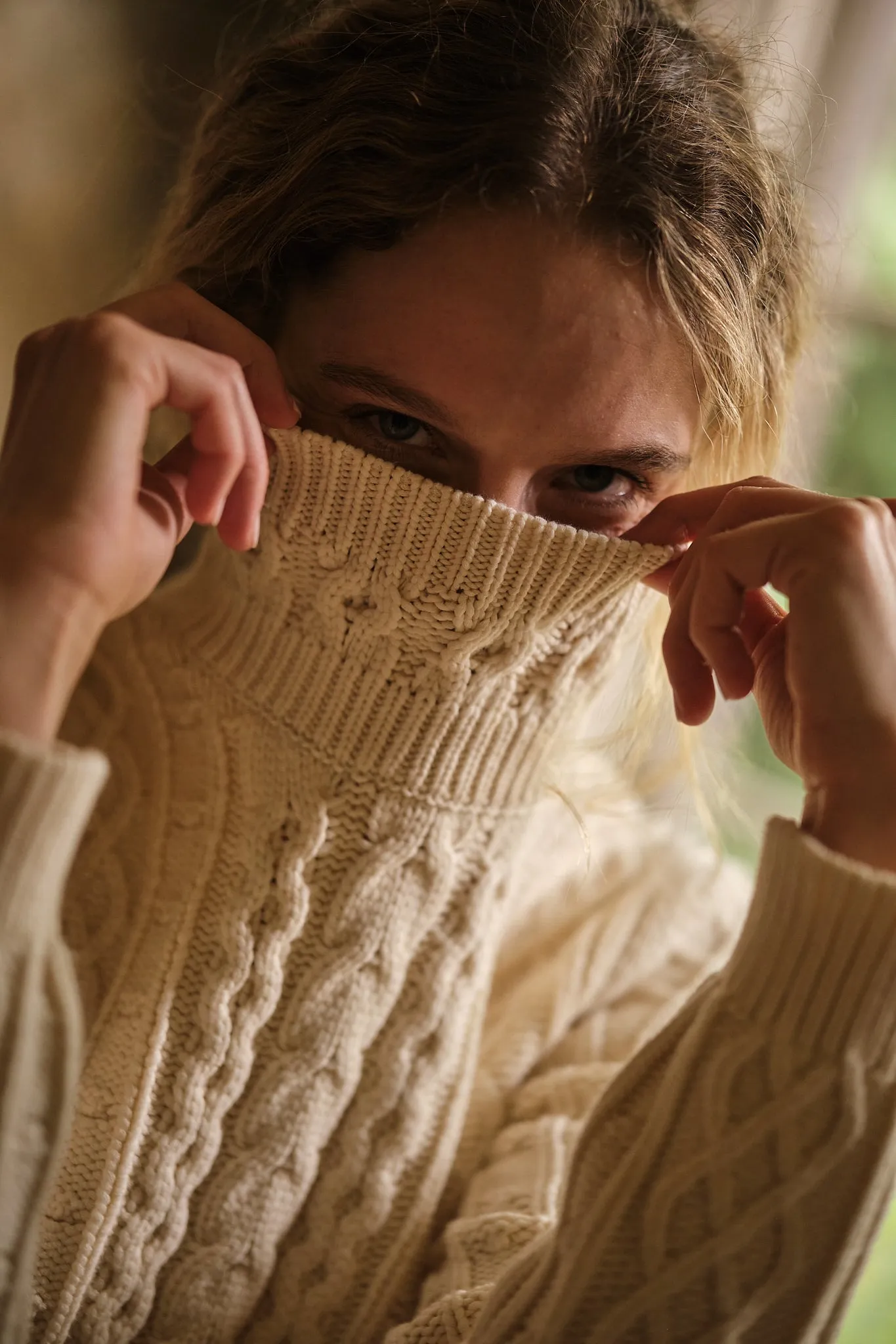 Stowe Turtleneck Sweater in Egret