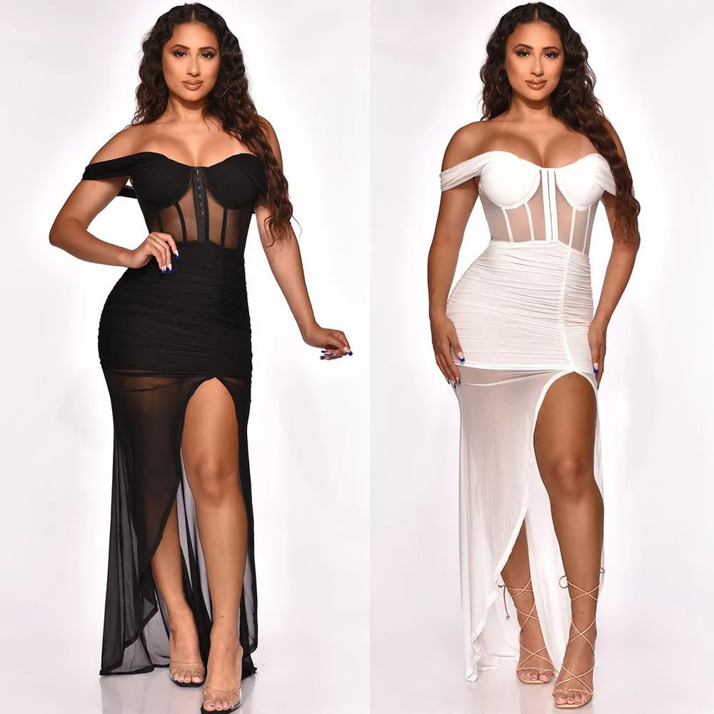 Strapless Slim Dress Nightclub Clothes Sizes: S, M, L, XL, XXL