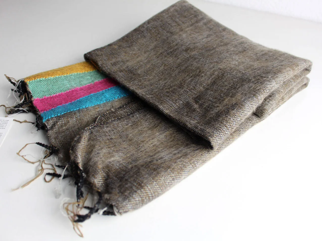 Stripe Yak Wool Shawl