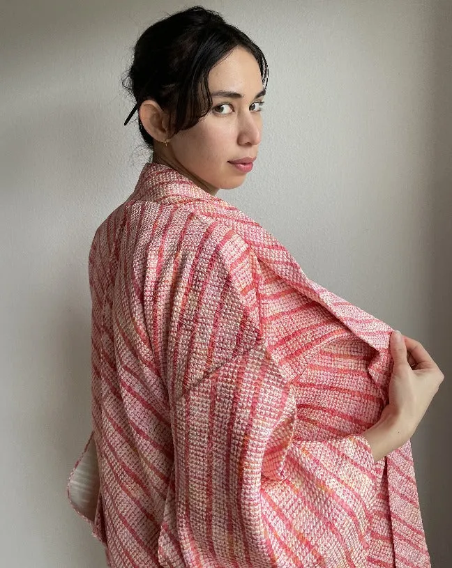 Stripes Shibori Haori Kimono Jacket