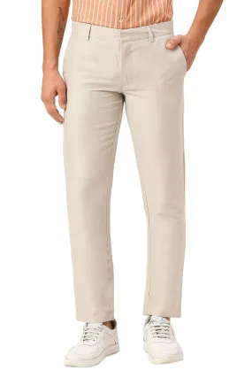 Tapered Fit Cotton Linen Twill Trousers