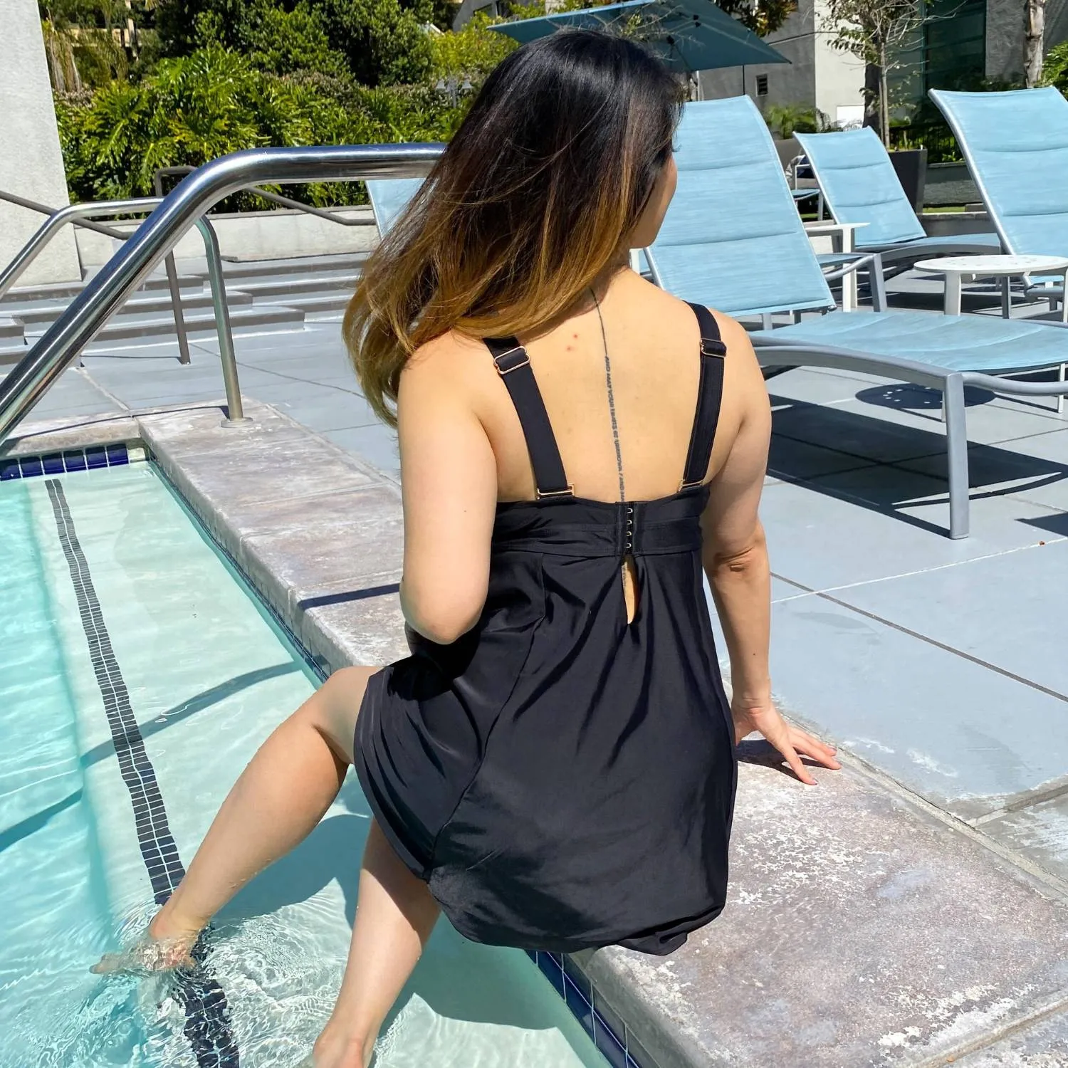 There Can Be Only One Swim Dress - Black