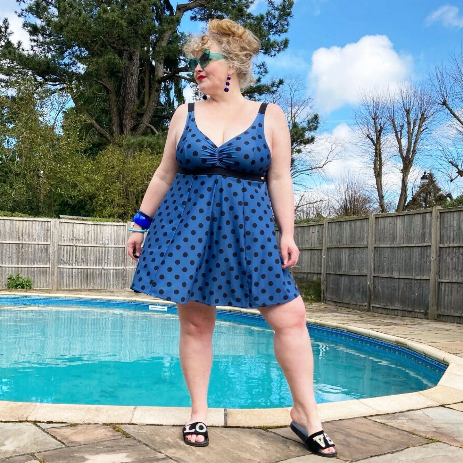 There Can Be Only One Swim Dress - Polka