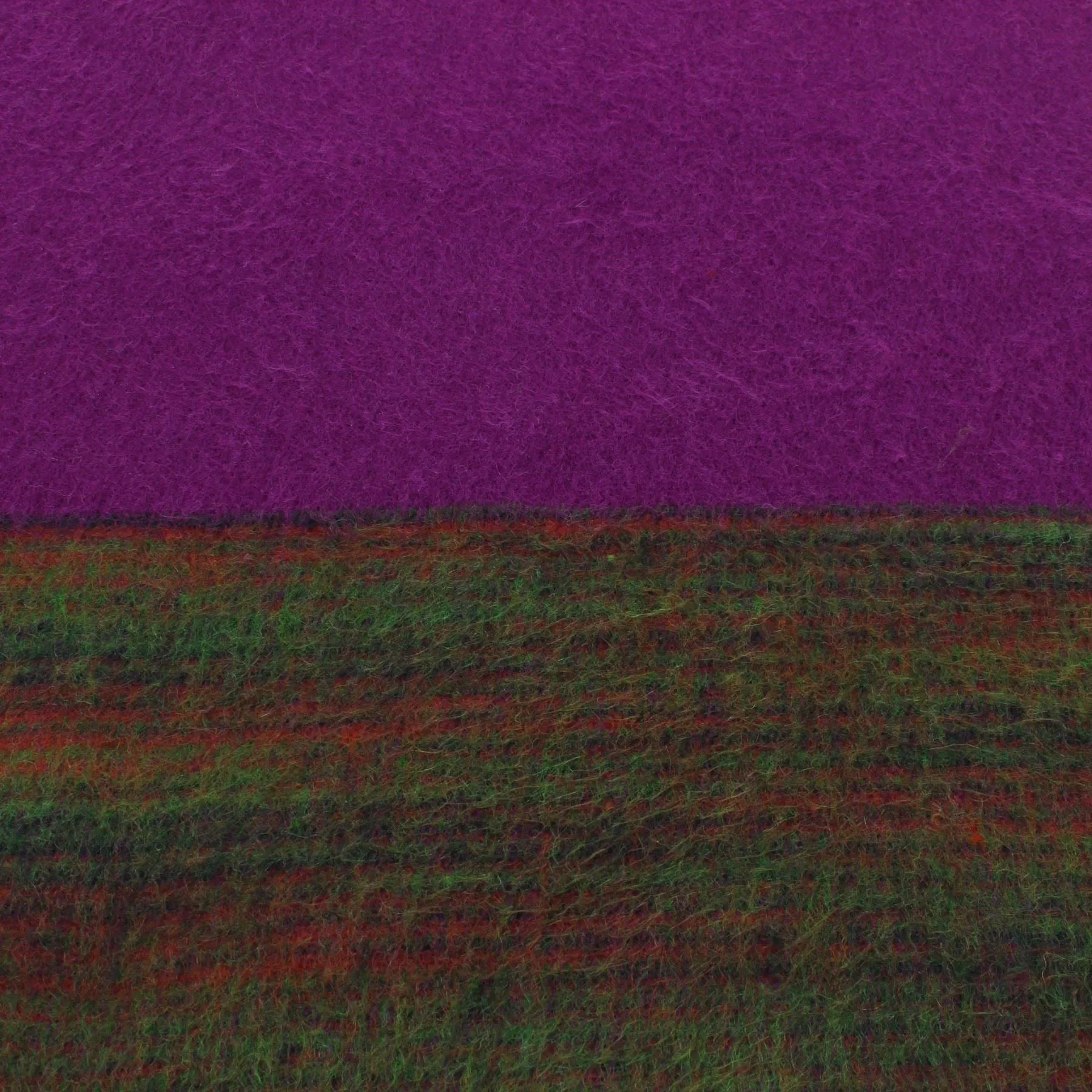 Tibetan Wool Blend Shawl Blanket - Purple with Green & Red Reverse