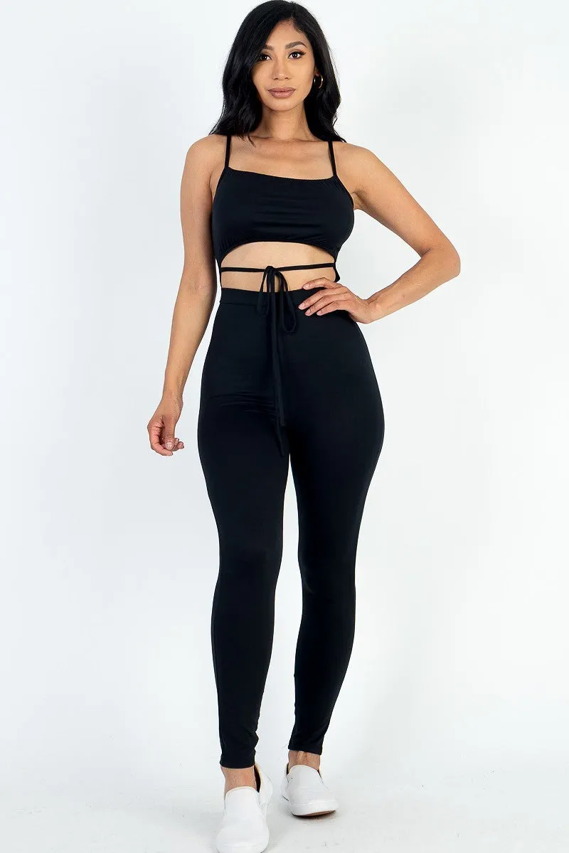 Tie Up Cut Out Jumpsuit