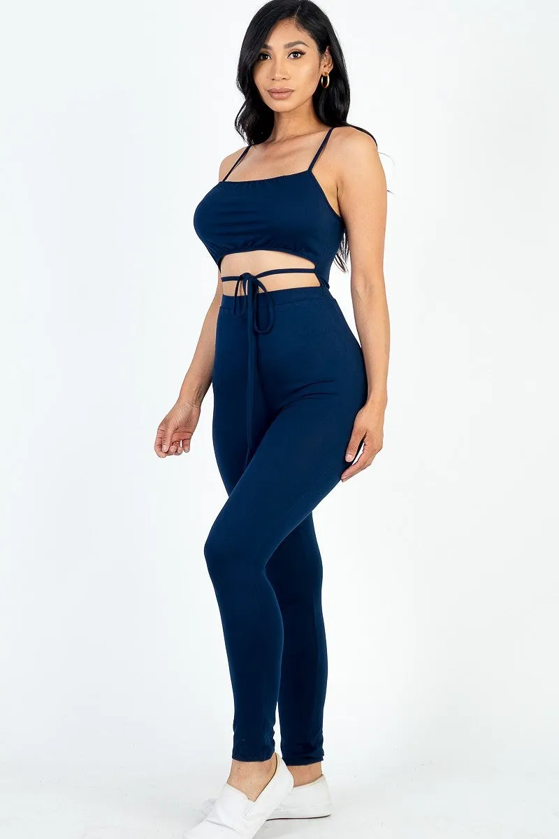 Tie Up Cut Out Jumpsuit