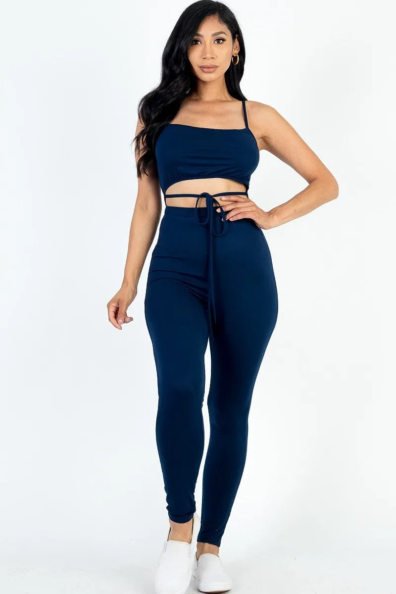 Tie Up Cut Out Jumpsuit