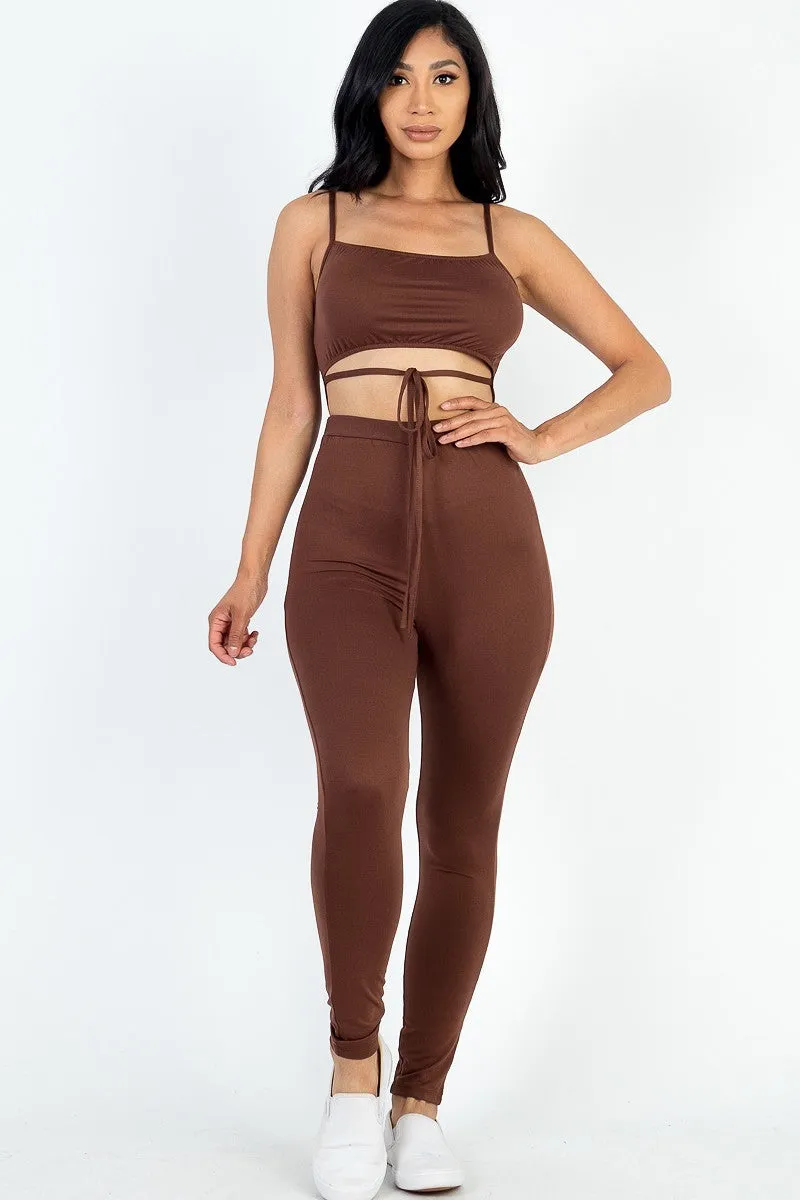 Tie Up Cut Out Jumpsuit