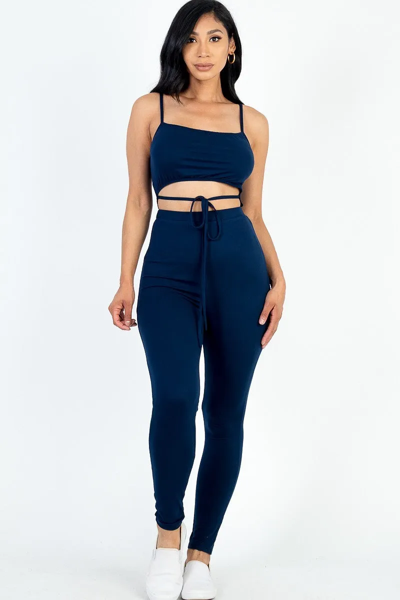 Tie Up Cut Out Jumpsuit