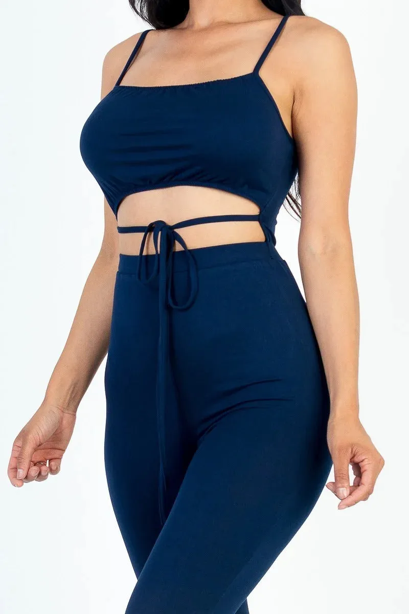 Tie Up Cut Out Jumpsuit