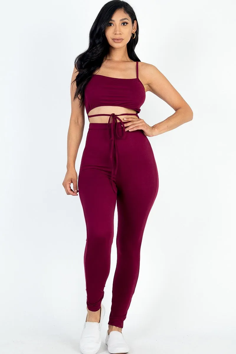 Tie Up Cut Out Jumpsuit