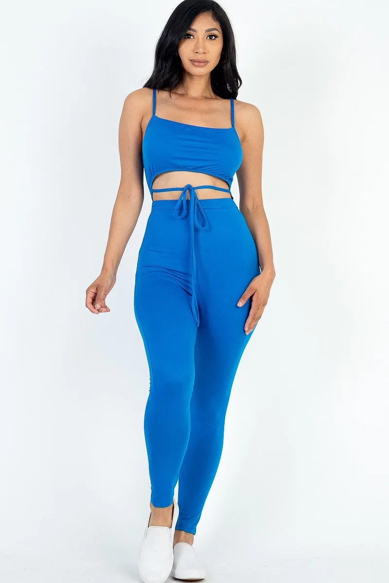 Tie Up Cut Out Jumpsuit