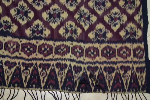 TORAJA UNIQUE GEOMETRIC MOTIF TABLE RUNNER WALL DECOR SCARF SHAWL IKAT 82"x 31"