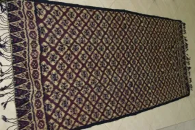 TORAJA UNIQUE GEOMETRIC MOTIF TABLE RUNNER WALL DECOR SCARF SHAWL IKAT 82"x 31"