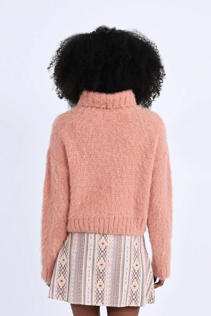 Turtleneck Cable Knit Sweater