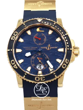 Ulysse Nardin Maxi Marine Blue Surf LIMITED EDITION 266-36LE 18k Rose Gold BOX/PAPER