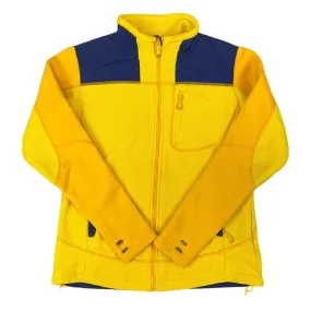 Vintage 90s Bright Yellow Blue The North Face Fleece Zip-Up Jacket S