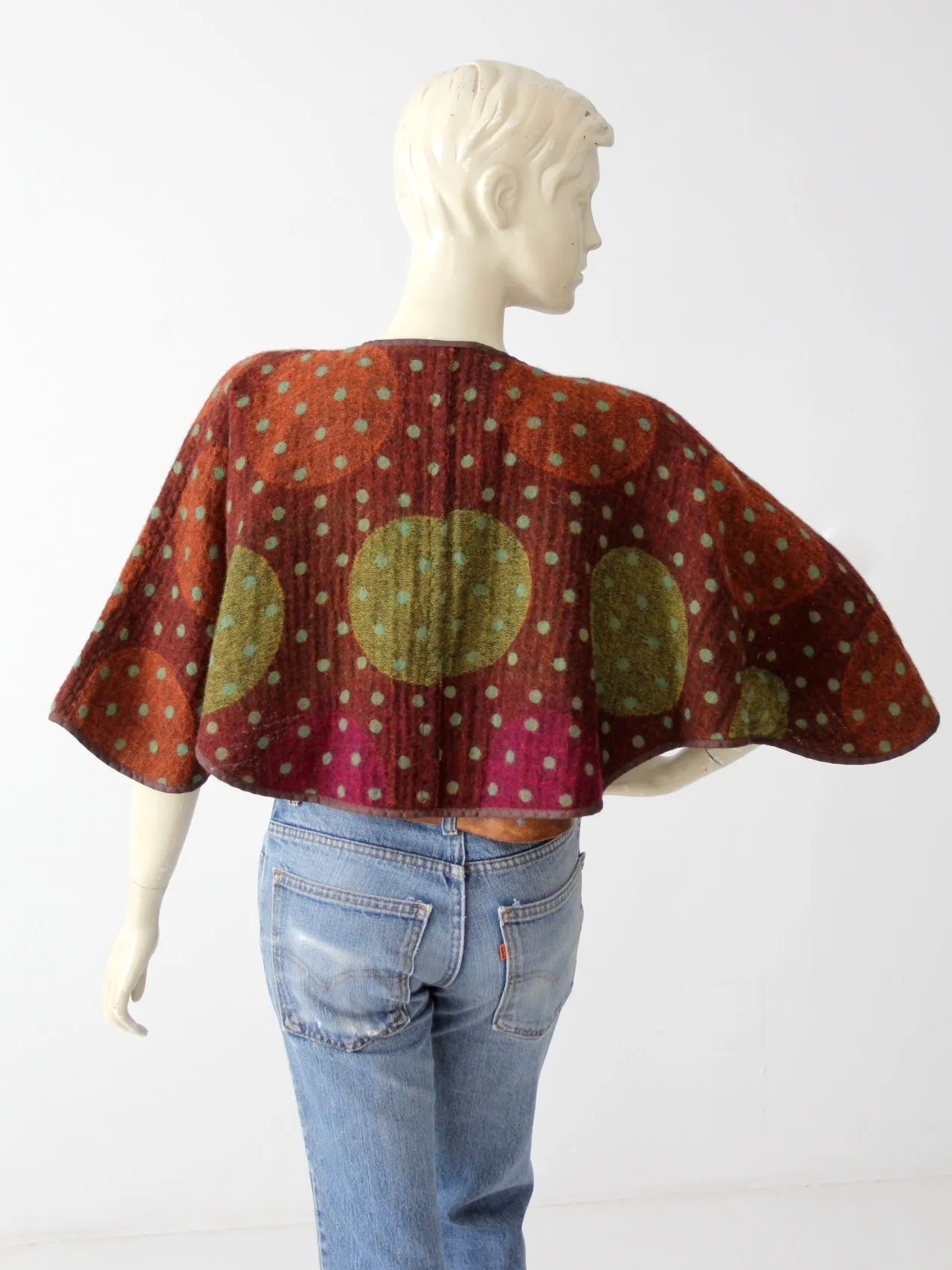 vintage crop open cardigan