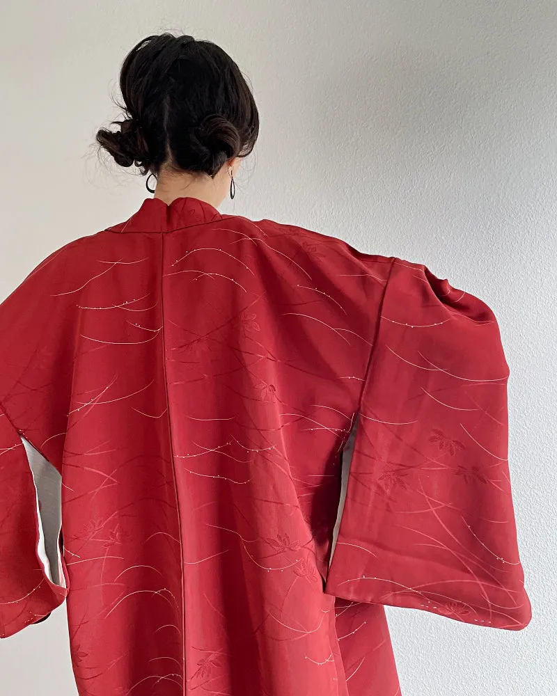 Walnut Red Haori Kimono Jacket