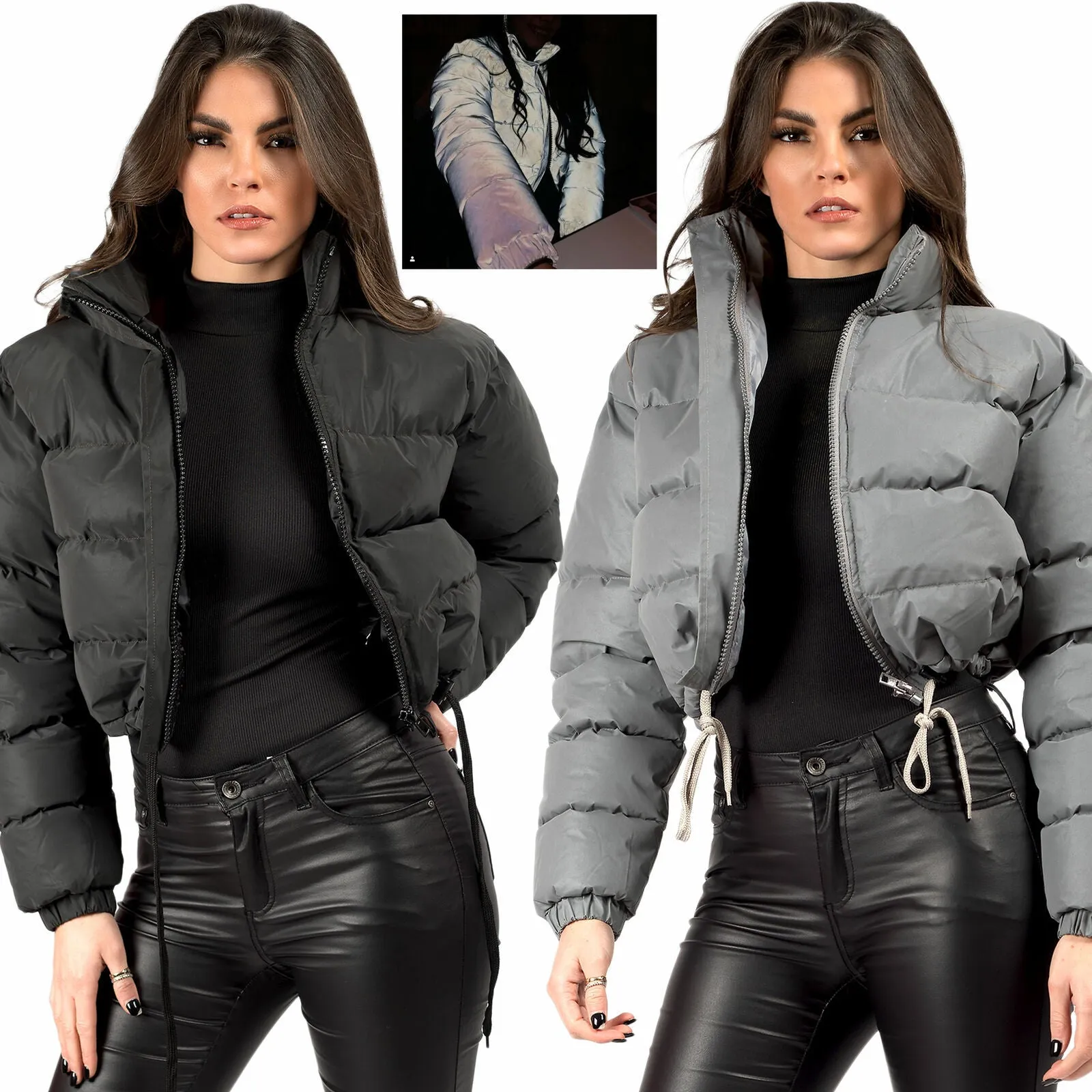 Warm Puffer Crop Top Jacket - Culture Heaven Special