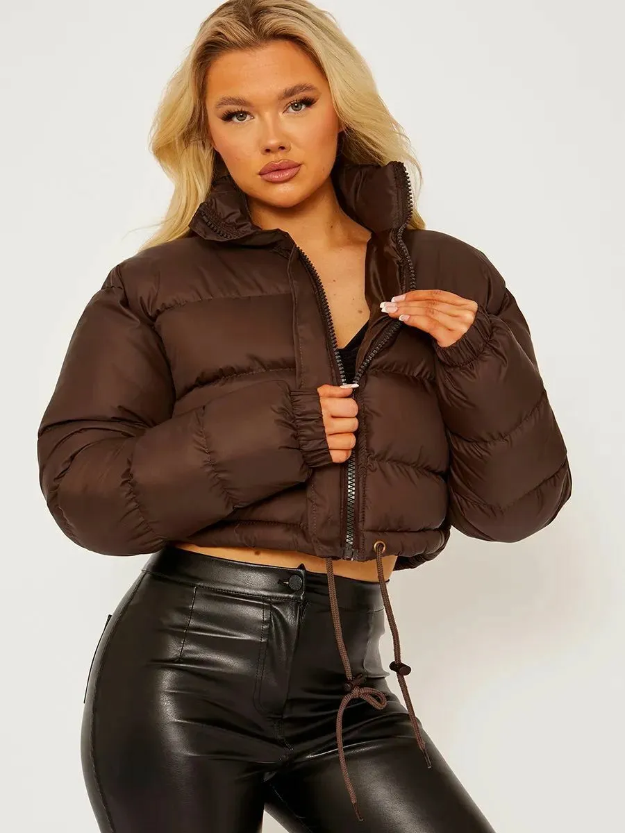 Warm Puffer Crop Top Jacket - Culture Heaven Special