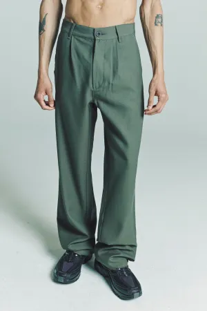 Washed Sage Titanus Wool Military Pants