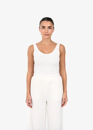 Wellness Rib Cropped Tank & Palazzo Pant Set Oatmeal