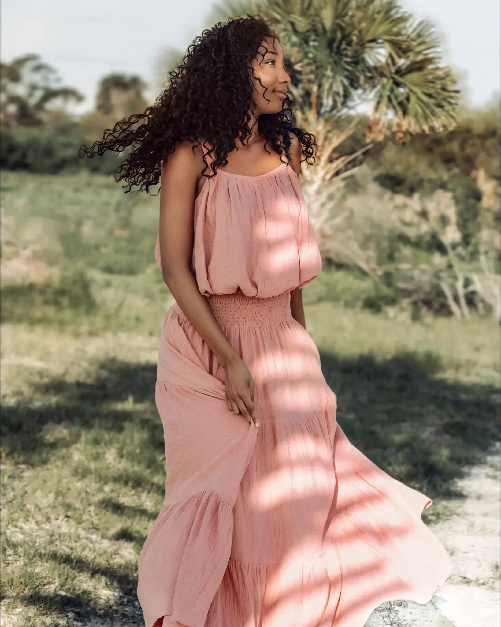 Women's Bella Maxi Skirt (deep coral muslin)