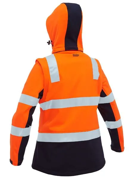 Women's Taped Two Tone Hi Vis 3-in-1 Soft Shell Jacket - BJL6078T