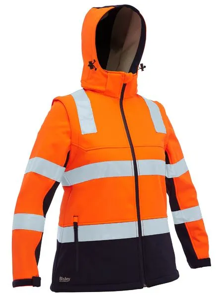 Women's Taped Two Tone Hi Vis 3-in-1 Soft Shell Jacket - BJL6078T