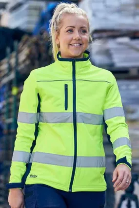 Women's Taped Two Tone Hi Vis Soft Shell Jacket - BJL6059T