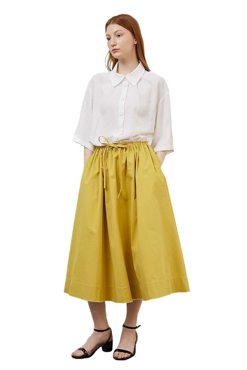 Yellow Cotton Volume Skirt