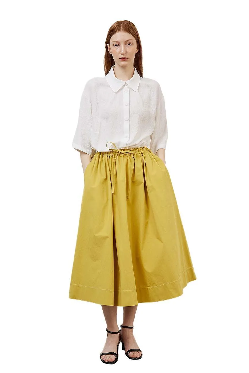 Yellow Cotton Volume Skirt