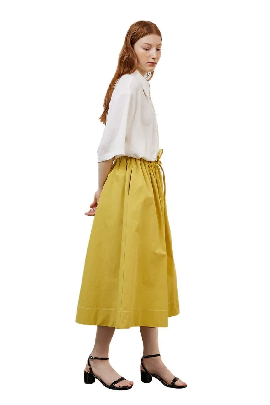 Yellow Cotton Volume Skirt