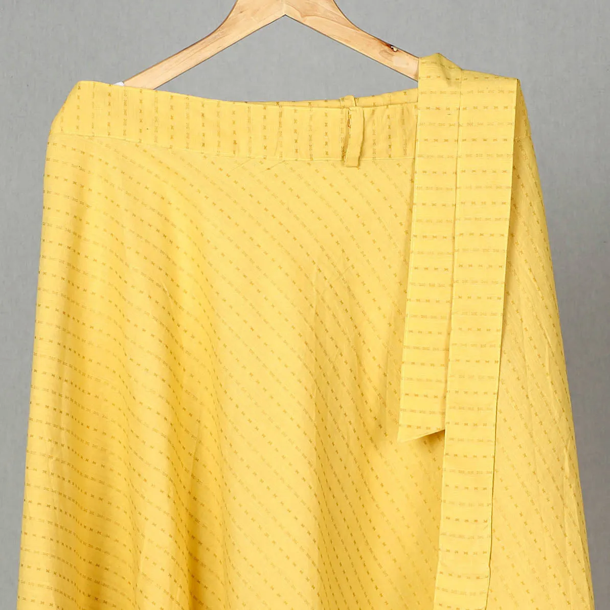 Yellow - Jacquard Cotton Wrap Around Skirt 23