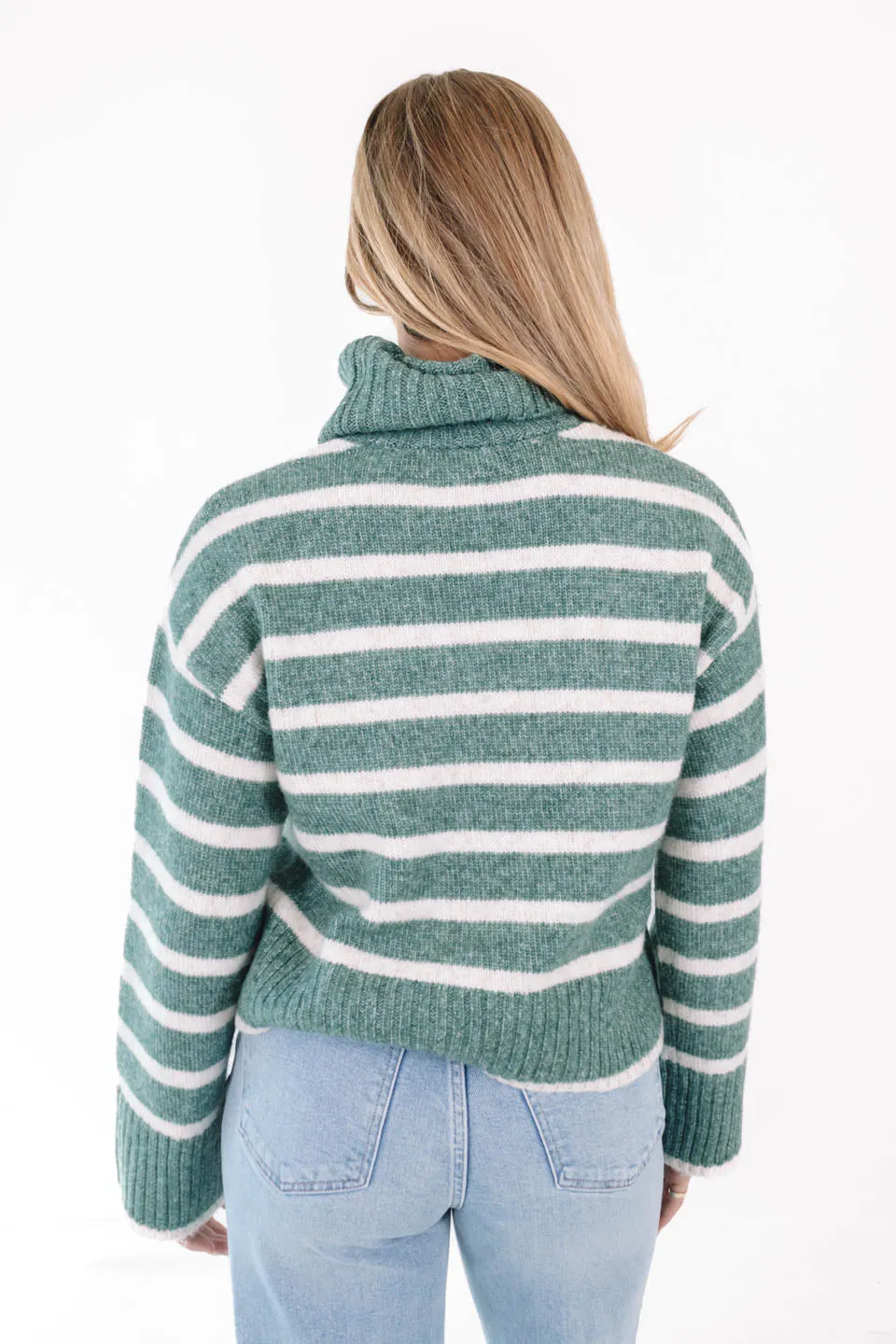 Z Supply Josephine Stripe Sweater - Palm Green